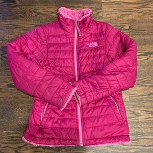 The North Face Girls Med Mossbud jacket reversible